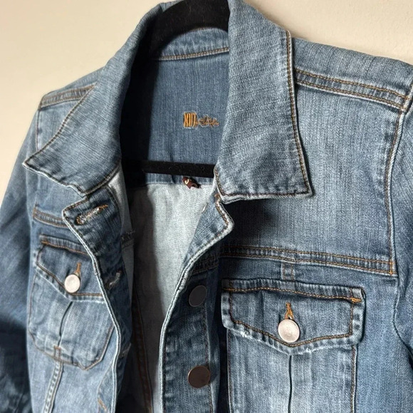 Kut from the Kloth Jean Jacket Amelia Women’s Size Small Blue Short Denim Active - Picture 8 of 12